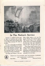 Magazine Ad - 1918 - AT&T / Bell System - Nations Service - World War I