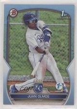 2023 Bowman 1st Edition Sky Blue Foil Juan Olmos #BPPF-136 08jk