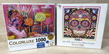 Sugar Skulls Puzzle 750 Piece Series Color luxe 1000 Mixed Lot Of 2 New Sealed