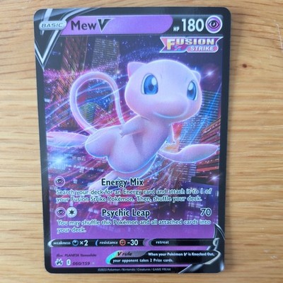 Mew V 060/159 Pokemon Karte (Krone Zenith Set) Half Art Holo
