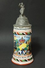 Alter Reservistenkrug 3.  Garde Fu&szlig; Artillerie FAR Berlin Krug Bierkrug Fuss FAR