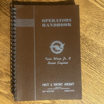 Pratt & Whitney Operators Handbook Aircraft Engine Manual Twin Wasp Jr B 1941
