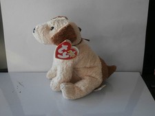 TY Beanie Baby /Babies New, Rufus the Terrier Beige/Brown Dog  MWMT Rare Retired