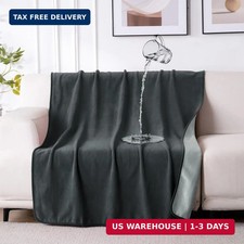 QiyI Waterproof Blanket for Bed Couch Sofa, Small Washable Reversible  Reusable