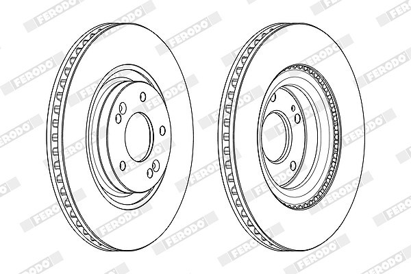 2X Ferodo Bremsscheibe Vorderachse U.A. FüR Hyundai, Kia-image