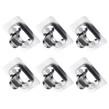 6pcs Handheld Showerhead Wall Mount Bracket, Easy Installation Adhesive Shower