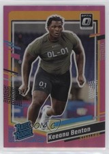 2023 Panini Donruss Rated Rookie Optic Preview Pink Prizm Keeanu Benton #387 2x9