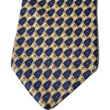VTG BROOKS BROTHERS Makers PURE SILK Neck Tie Gold USA MADE EUC