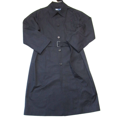 NWT Polo Ralph Lauren Water-Resistant Twill Long Car Coat in Navy 