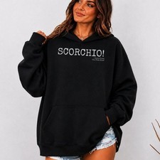 Scorchio Poula Fisch Funny 90s Sketch Comedy Weather Girl Catchphrase Hoodie