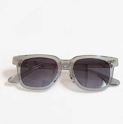 CHROME HEARTS CH8200 Crystal Clear Purple Gradient 154mm Sunglasses New w/ Case