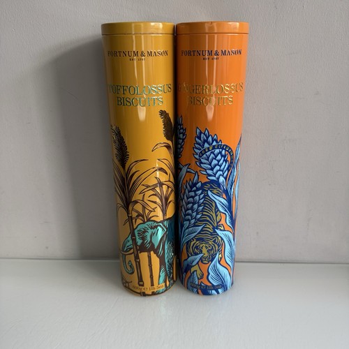 Fortnum & Mason große Keksdosen LEER (x2) Toffolossus, Gingerlossus