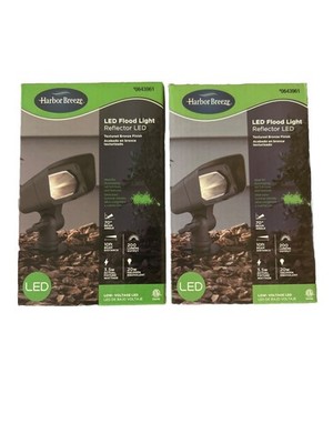 (2) Harbor Breeze 6.5W TEXTURED BRONZE Low-Voltage LED Flood Light 0643961- NEW