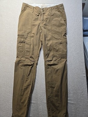 Eddie Bauer Ripstop Cargo Pants Women's 4 Tan Khaki Cotton Utility Hiking Work