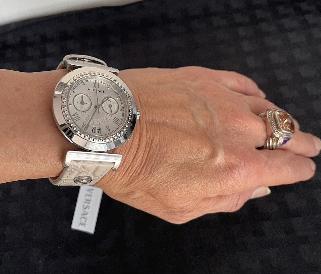 AUTHENTIC Versace Vanity Grey Chronograph Watch 4… - image 3