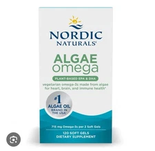 Nordic Naturals Algae Omega, 715mg, 120 Softgels, Exp. 01/2027+