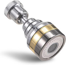 Swivel Faucet Aerator, Dual-Function Rotating Kitchen Sink Nozzle, 360 Angle Att