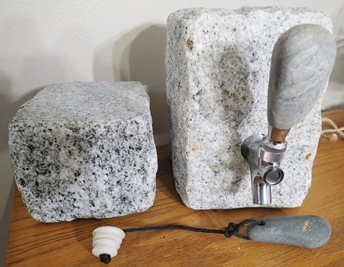 Stone Drink Dispenser Granite Bar Tap Funky Rock Designs w/Extras Alcohol