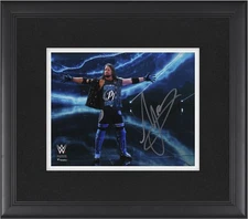 AJ Styles WWE Framed Signed 8" x 10" Entrance with Arms Out Photo