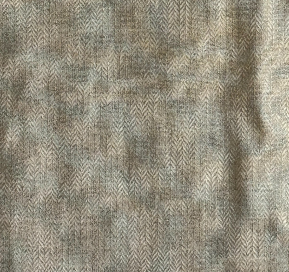 Solid Beige WALBUSCH Cotton Blend Half Ascot Crav… - image 1