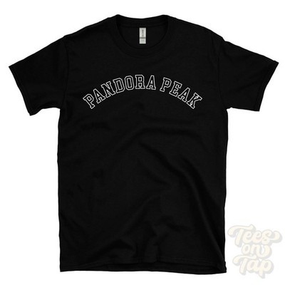 PANDORA PEAK T-SHIRT RETRO VARSITY STYLE alaska copper river census area