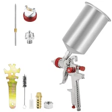New 2.0mm HVLP SPRAY GUN Gravity Feed  Air Regulator Auto Paint Primer Prime Car