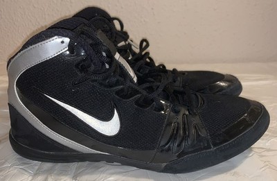 Nike Freek Wrestling Shoes Black Metallic Silver Size 11 Rare