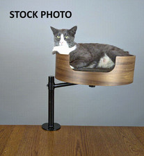 Desk Nest Single Cat Bed in Walnut -Sturdy Frame for Cats up to 25 Lbs., NEW