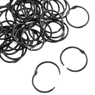 50PCS 1.5'' Book Ring Metal Loose Leaf Binder Hinged Buckle Binding Rings Scra...