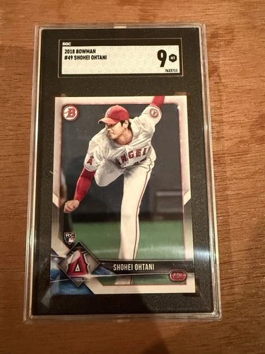 Bowman 2018 Shohei Ohtani #49 SGC 9 Rookie Los Angeles Angels Baseball Card