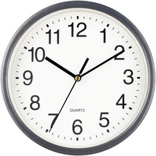 6 Inch Silent Wall Clocks Battery Operated, Non-Ticking Modern round Clock for B
