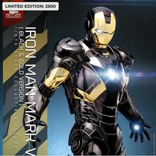 NEW Hot Toys MMS741D61 The Avengers Iron Man Mark 7 VII (Black and Gold Version)