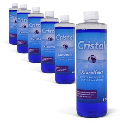 Spar-SET> 6x CRISTAL Klareffekt 0,5 l - macht den Poolklar, Superklar für Pools