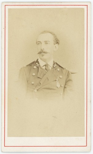 PHOTO CDV colorisé colored Militaire soldat BERLIN Allemagne