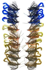 Bass Jigs EWG Hook  18 Total:   ASST COLORS  3-3/8oz.  & 3 1/2 oz.  Each Color