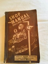 1941-1942 Pontiac Shop Manual Original Custom Deluxe Torpedo Streamliner