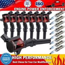 8 Pack Ignition Coils & Spark Plug For Ford F150 1997~2003 5.4L / 2000~2009 4.6L