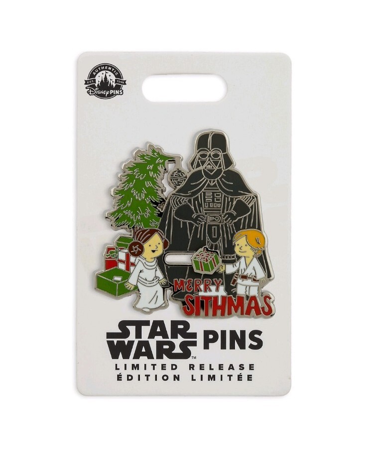 Star Wars ''Merry Sithmas'' Darth Vader Luke Princess Leia Holiday Christmas Pin