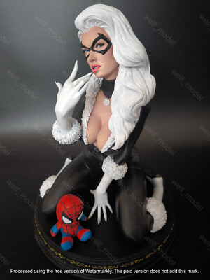 Painted Black Cat Statue 1/4 Sexy Figure