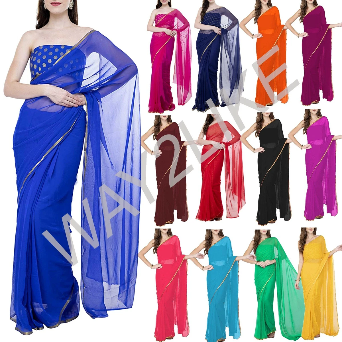 Plain clearance saree dress