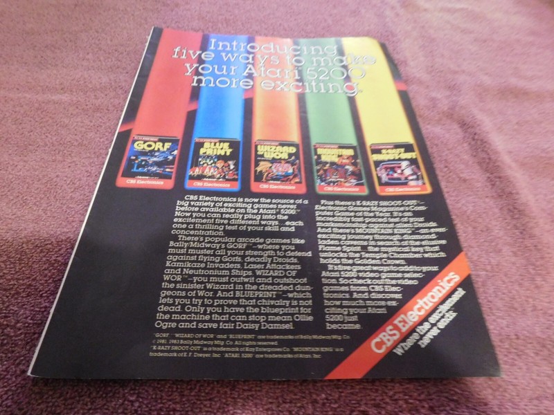 Vintage Video Game Ad 1983 Atari 5200 / CBS Electronics