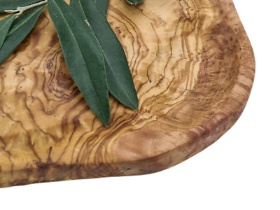 Planche à Découper Rustique En Bois D'olivier - Naturelle, 100% Faite Main - Tunisie, Réf:6372