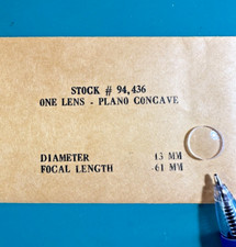 Edmund One Lens Plano Concave 13mm Diameter -61mm Focal Length