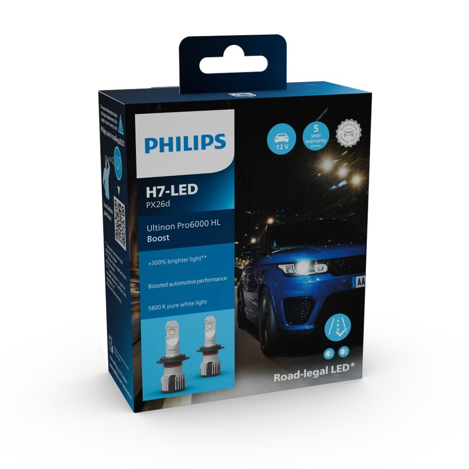 Philips Ultinon Pro6000 H7 BOOST +300%* LED 11972U60BX2 LED 12V - Bild 2 von 4