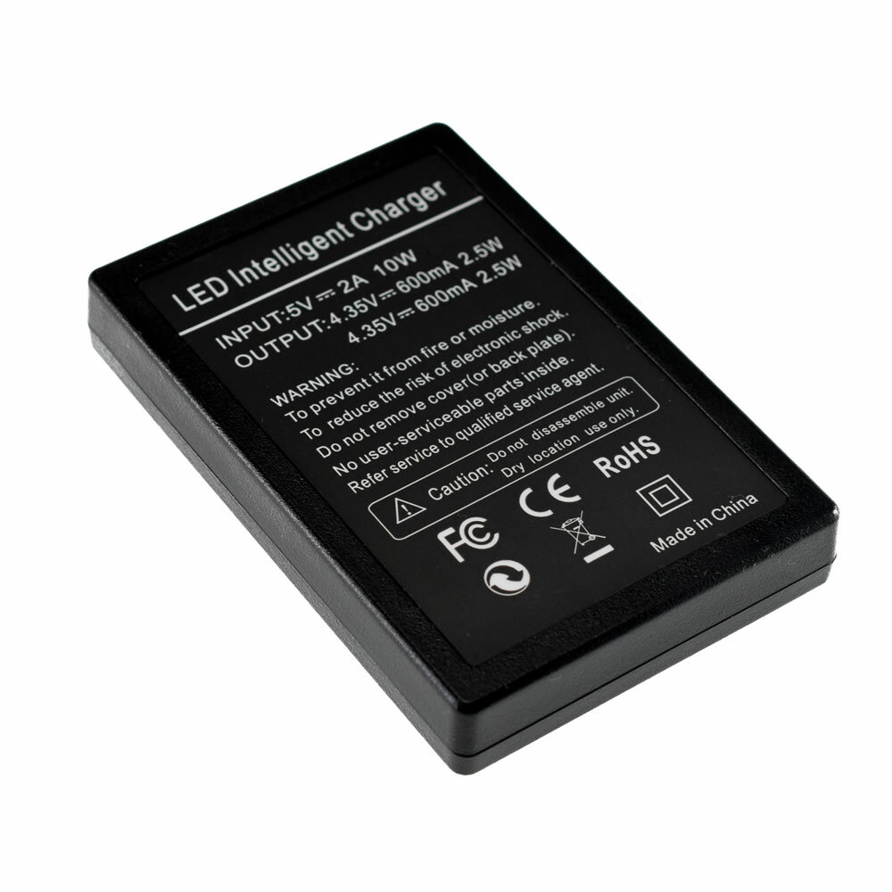 Green Cell® DE-A83 - Caricabatterie doppio per Panasonic DMW-BMB9 BMB9E e Lumix DC FZ82 DMC FZ72 FZ62 FZ45 FZ48 FZ70 FZ60 FZ100 FZ150 FZ40 V-LUX3 (5W 8.4V 0.6A Nero