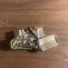 Bulldozer Shaped Solid Brass Belt Buckle 4043