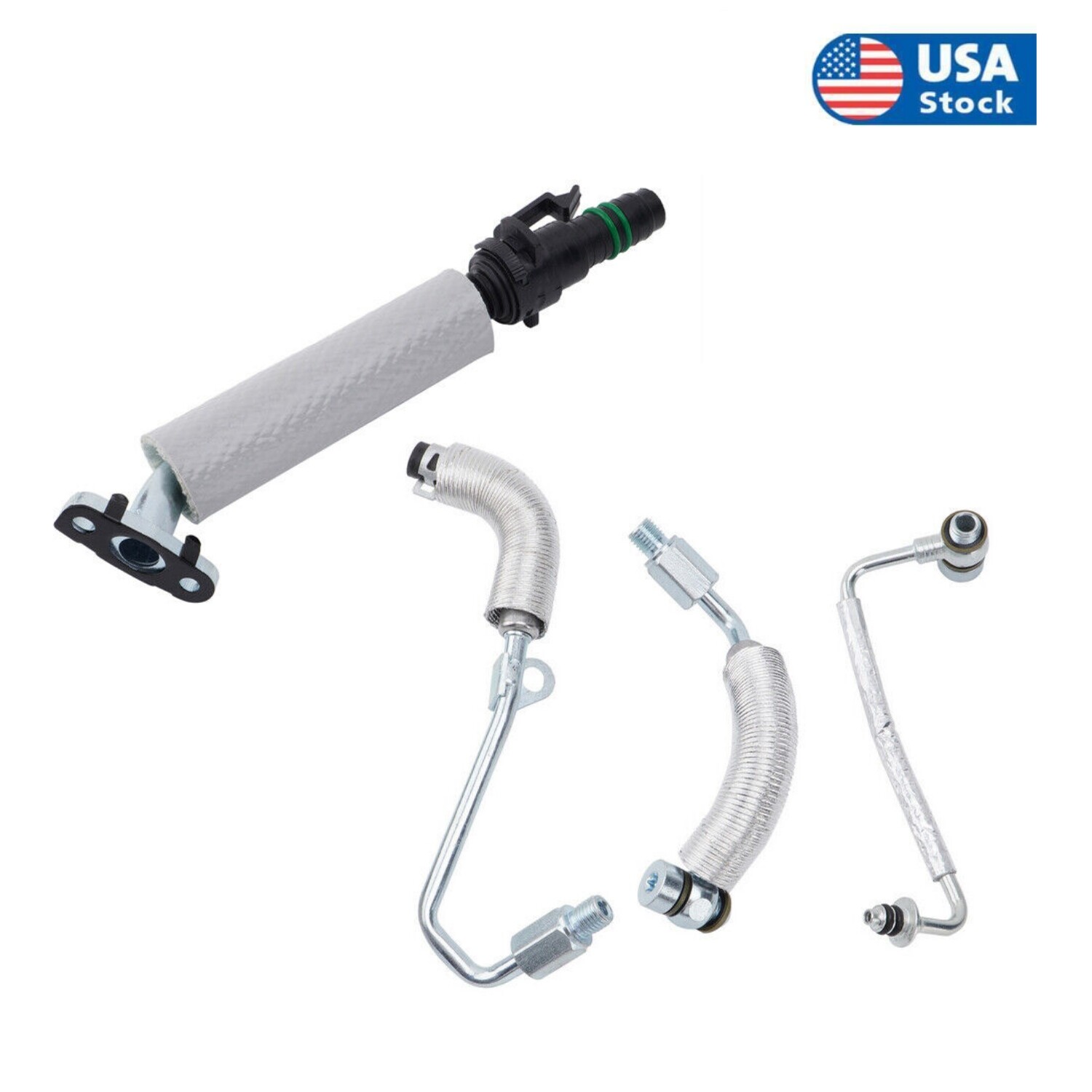 4Pcs Turbo Oil Return & Feed Pipe Kit for Cruze Sonic Trax Encore 1.4L