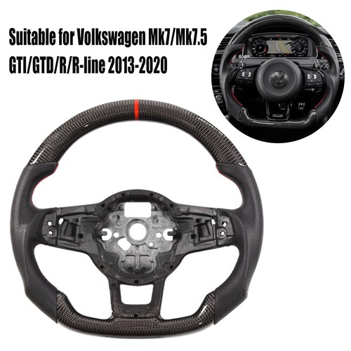 Real Carbon Fiber Smart Lenkrad Für Volkswagen MK7 Mk7.5 GTI Golf GTD 2013-2020 - Picture 4 of 14