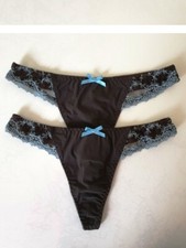 LOT DE 2 STRINGS MARQUE LADY DE PARIS TAILLE 1 COLORI MARRON NEUF