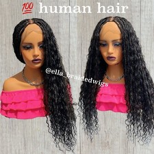 Ready To Ship Boho Knotless Braided Wig Full Lace Wig